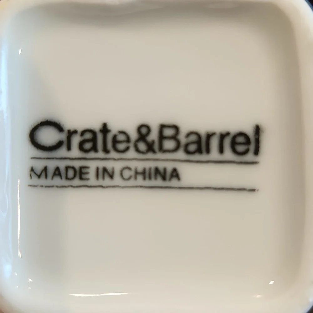 Crate&Barrel Espresso Cup, white square